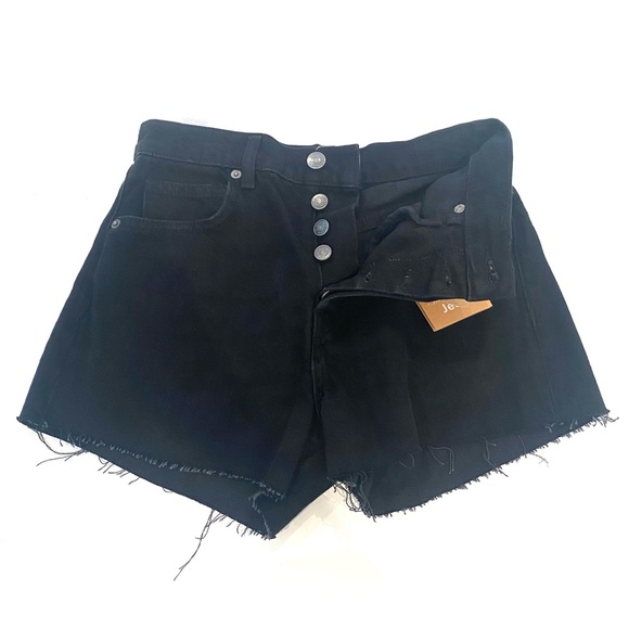 Reformation Jeans Charlie High Waisted Jean Shorts in Seattle / Black 25 NWT - Picture 2 of 6